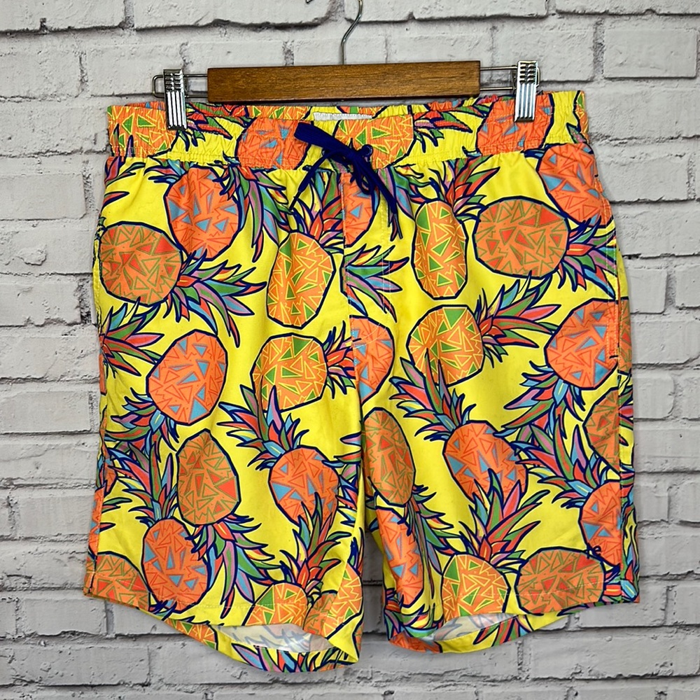 Tipsy Elves Tropical Pineapple Swim Shorts | Sz L